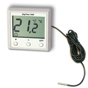 Dobowy regulator temperatury DigiTime 1000ie z czujnikiem pomieszczenia i podłogowym (nie zawiera baterii).