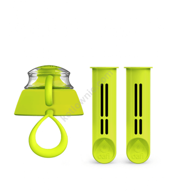 2x wkłady do butelki filtrującej DAFI z zakrętką zielony