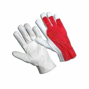 rękawice robocze 315 rozmiar 10 z koziej skóry bez ściągacza (czerwone)
